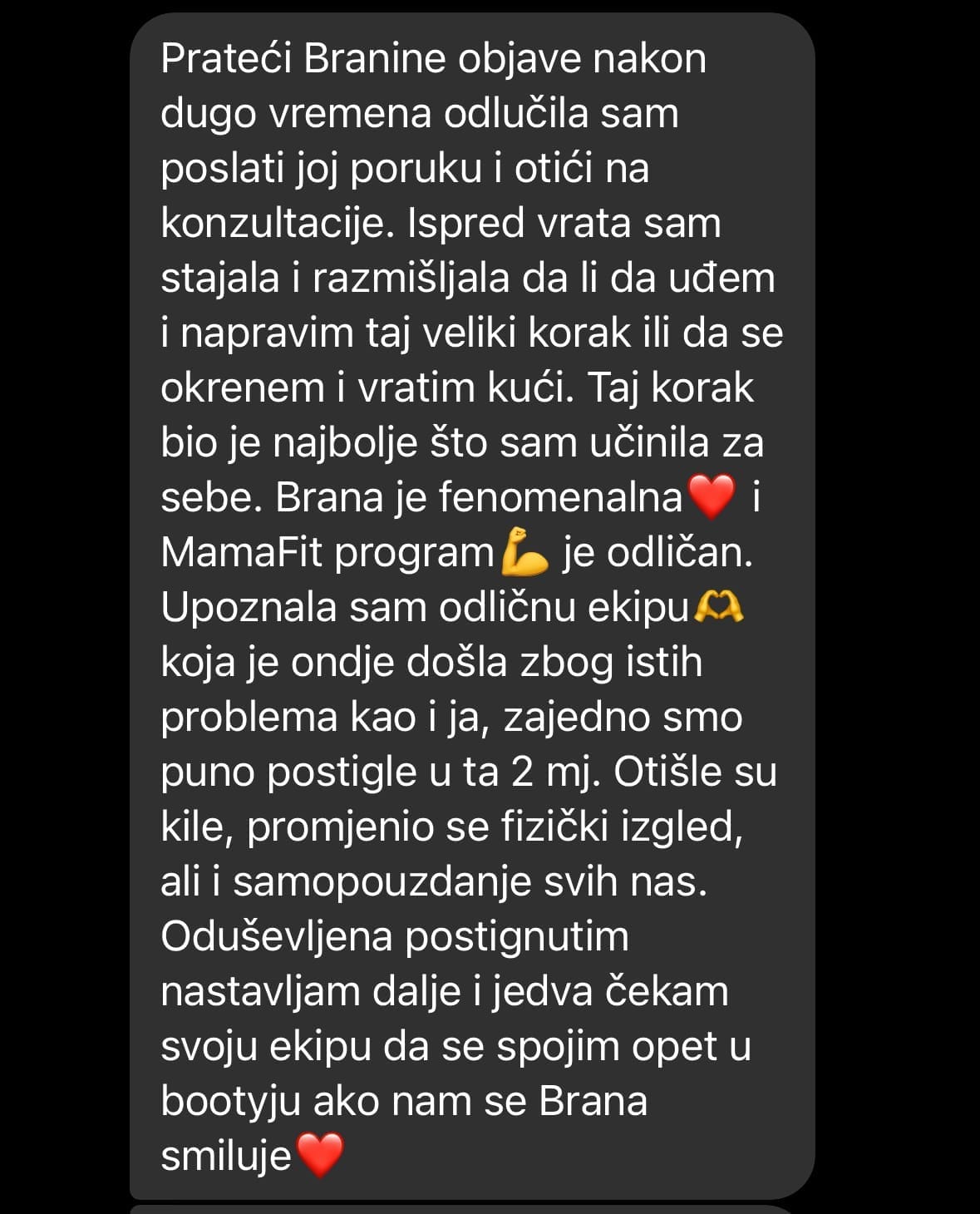 Poruka klijentkinje