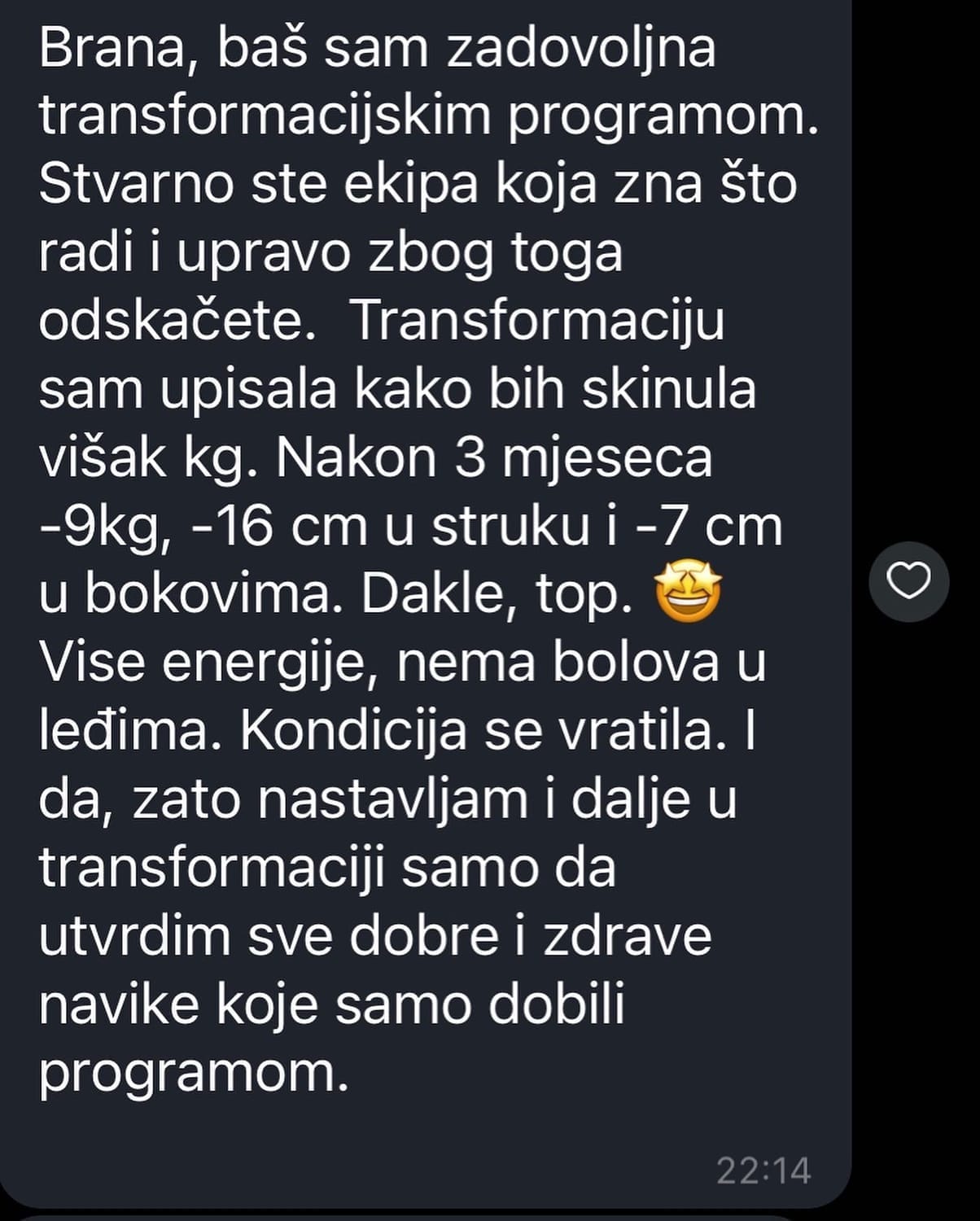 Poruka klijentkinje