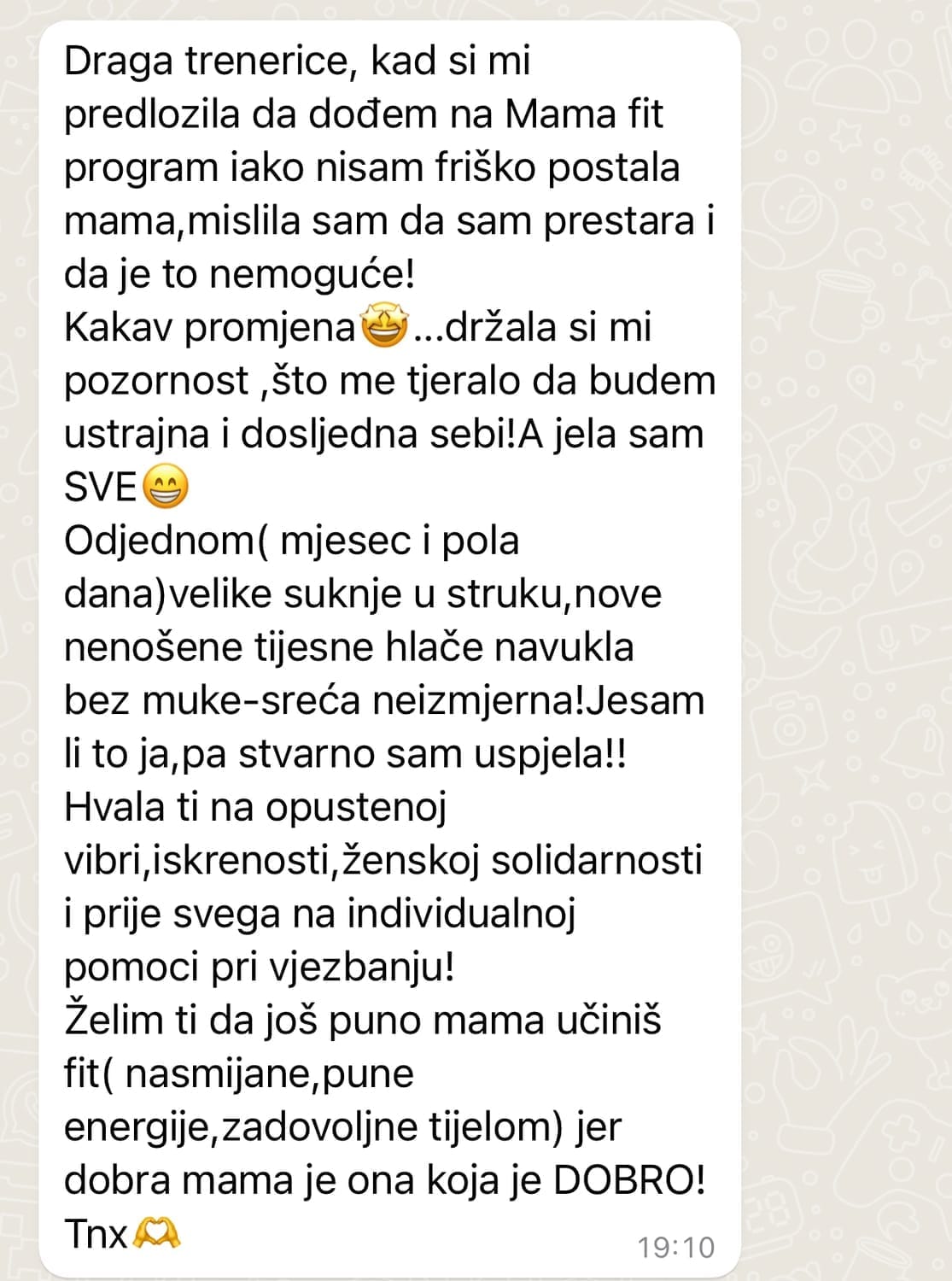 Poruka klijentkinje