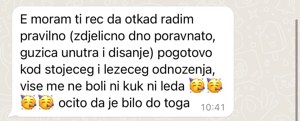 Poruka klijentkinje